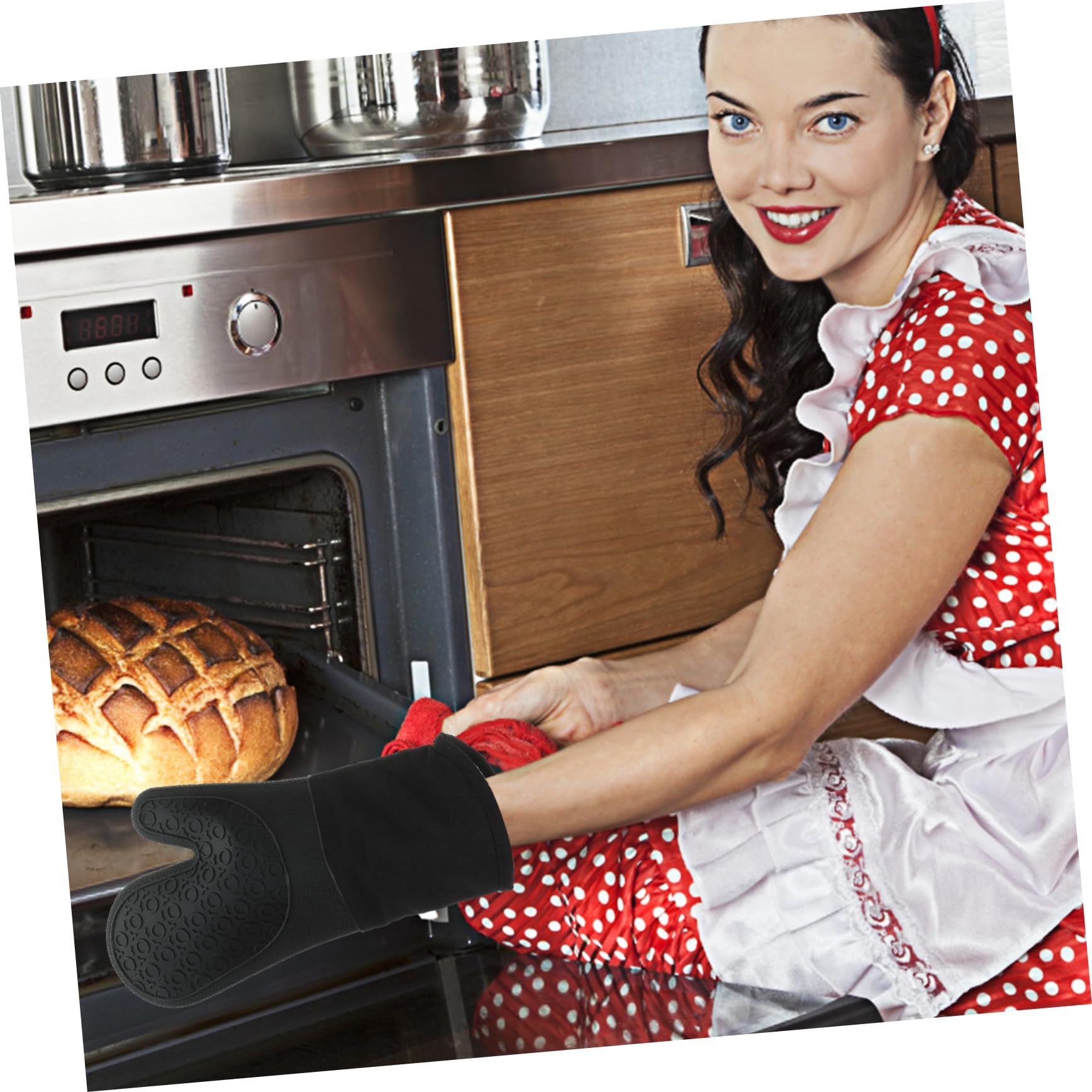 2ensembles De Cuisine Isolants Thermiques De Mitaines Antidérapantes pour Four Et - La Chaleur pour Boulangerie Et Barbecue