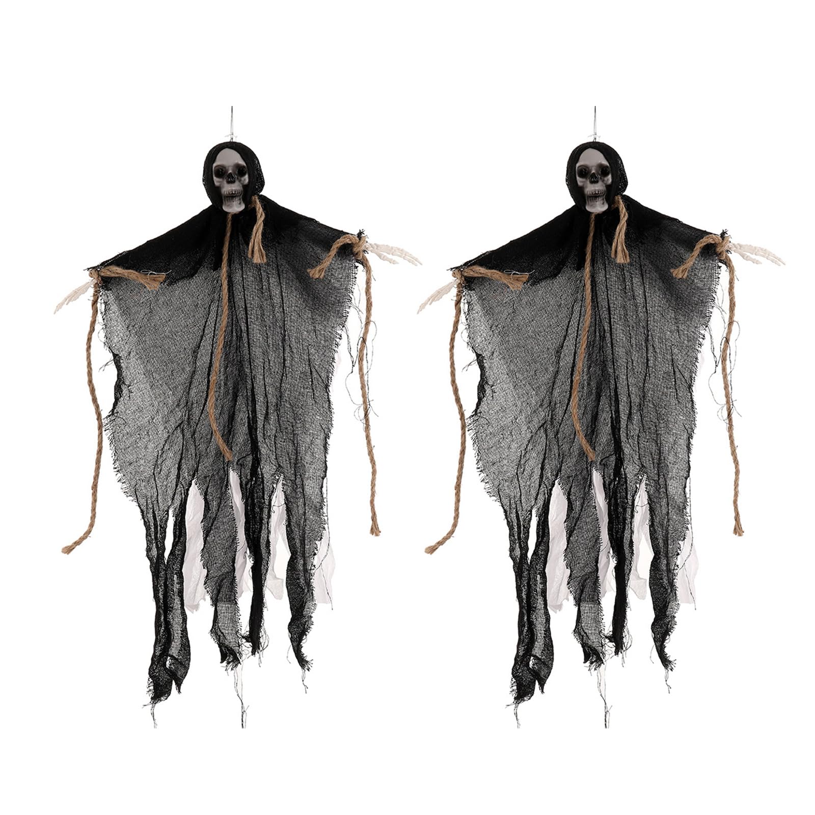 Tsophreniq 2pcs Halloween Skeletons Hanging Decorations Specter Skull Specter Ornament for Party Haunts House Decorations Skull Ornament