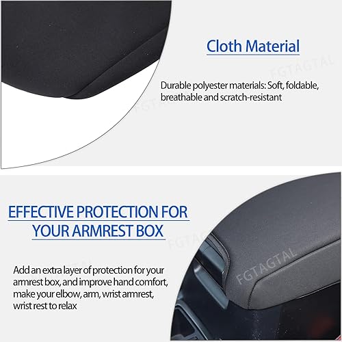 Miniatura 3 de Funda para reposabrazos de consola central para ToyotLand Cruiser Prado FJ150 150, funda de cojín de tela para reposabrazos de consola central,