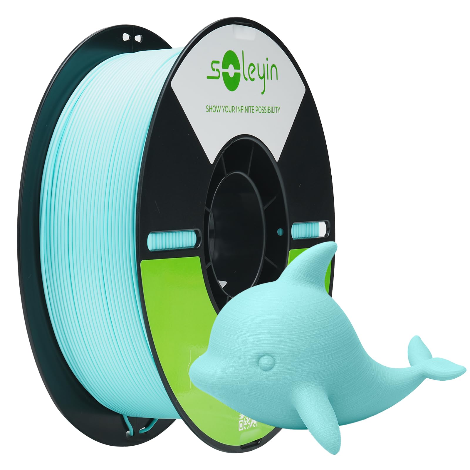 SOLEYIN Filamento PLA 1,75 mm per Stampanti 3D, Filamento Ultra PLA Veloce, 1 kg (2,2 libbre), Precisione Dimensionale +/- 0,02 mm, Alta Velocità 30-300 mm/s(#Blu Oceano)