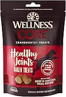 Wellness CORE Grain-Free Healthy Joints Dog Treats, Natural Crunchy Bites with Glucosamine & Chondroitin, 8 oz