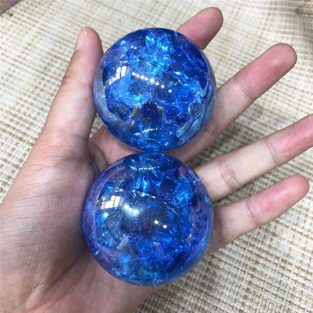 Amazon.co.jp: クリスタルガラスアイスクラックボールクォーツ