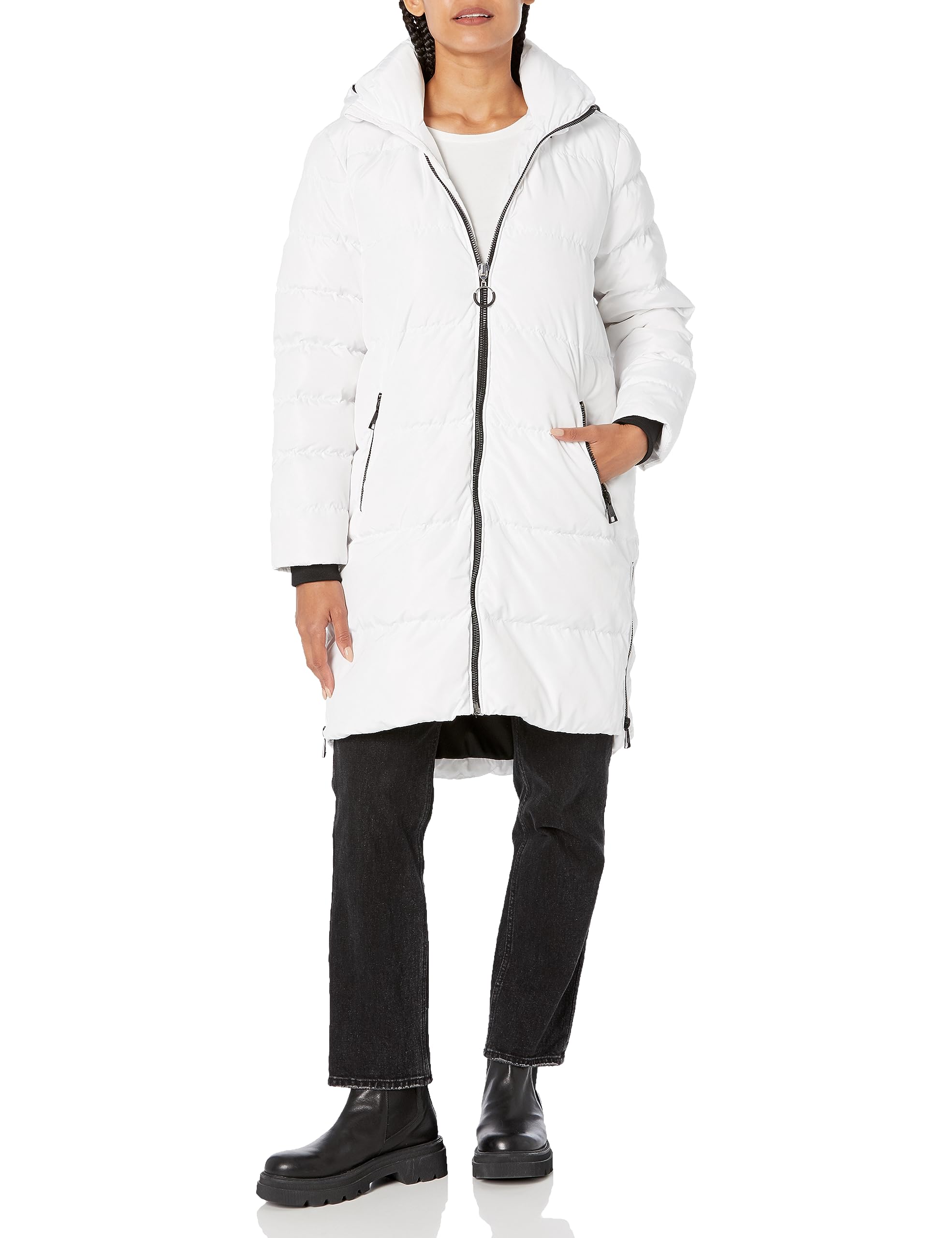 KARL LAGERFELD Karl Lagerfeld Paris Women's Full Length Puffer Jacket Sudadera corta con capucha Mujer