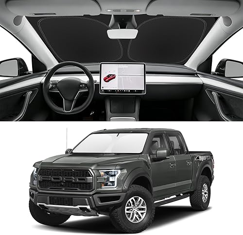 Miniatura 207 de Parasol de parabrisas de ajuste personalizado para Nissan Titan 2017-2024, bloquea los rayos UV y el calor, parasol de ventana delantera, fácil