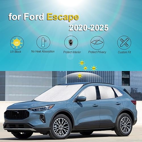 Miniatura 116 de KMF - Parasol de repuesto para parabrisas, cubierta para ventana lateral y trasera, cubierta protectora para visor, para campamento, bebé, bloqueo