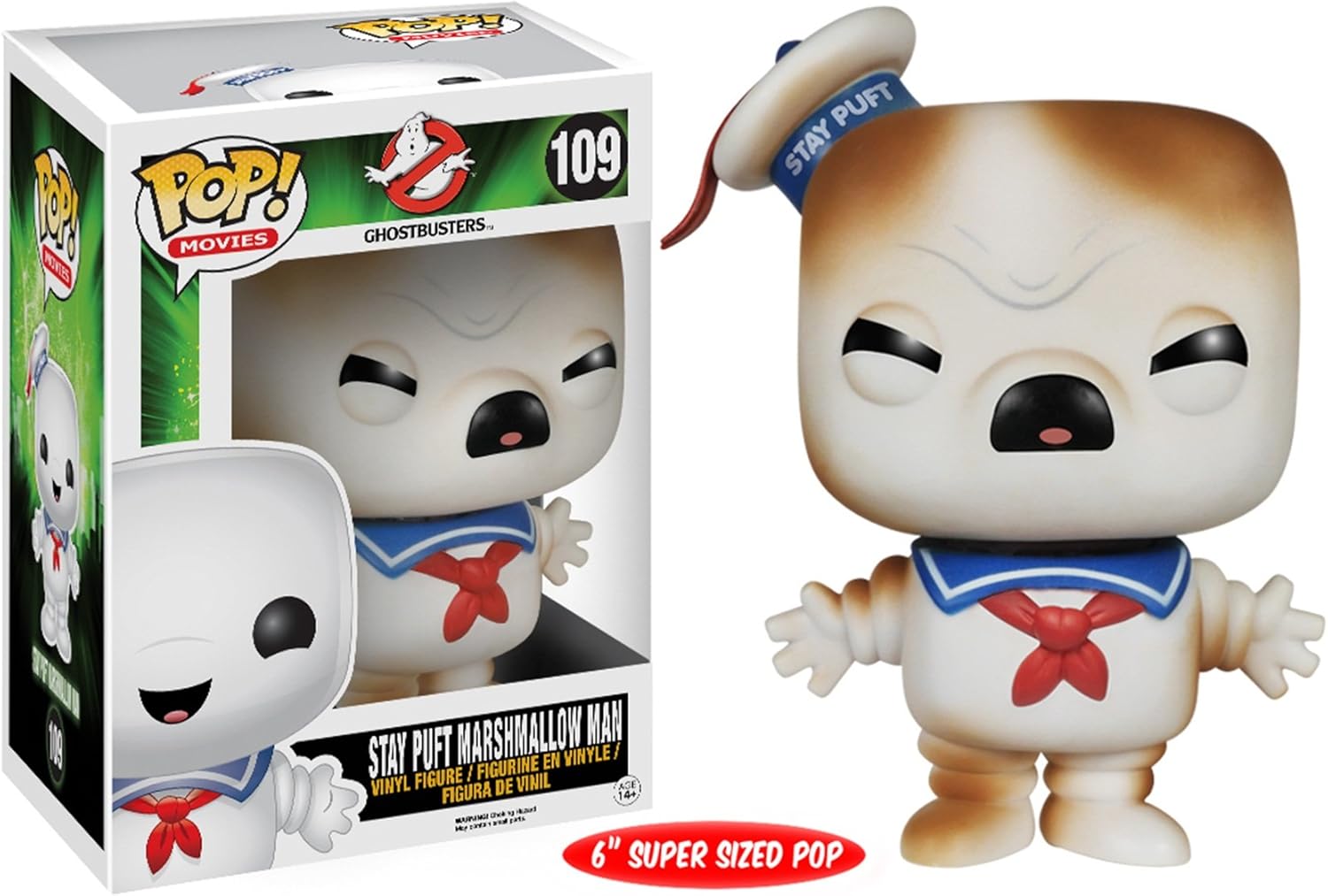 Funko POP Movies: Toasted Stay Puft Marshmallow Man Figure, 6"