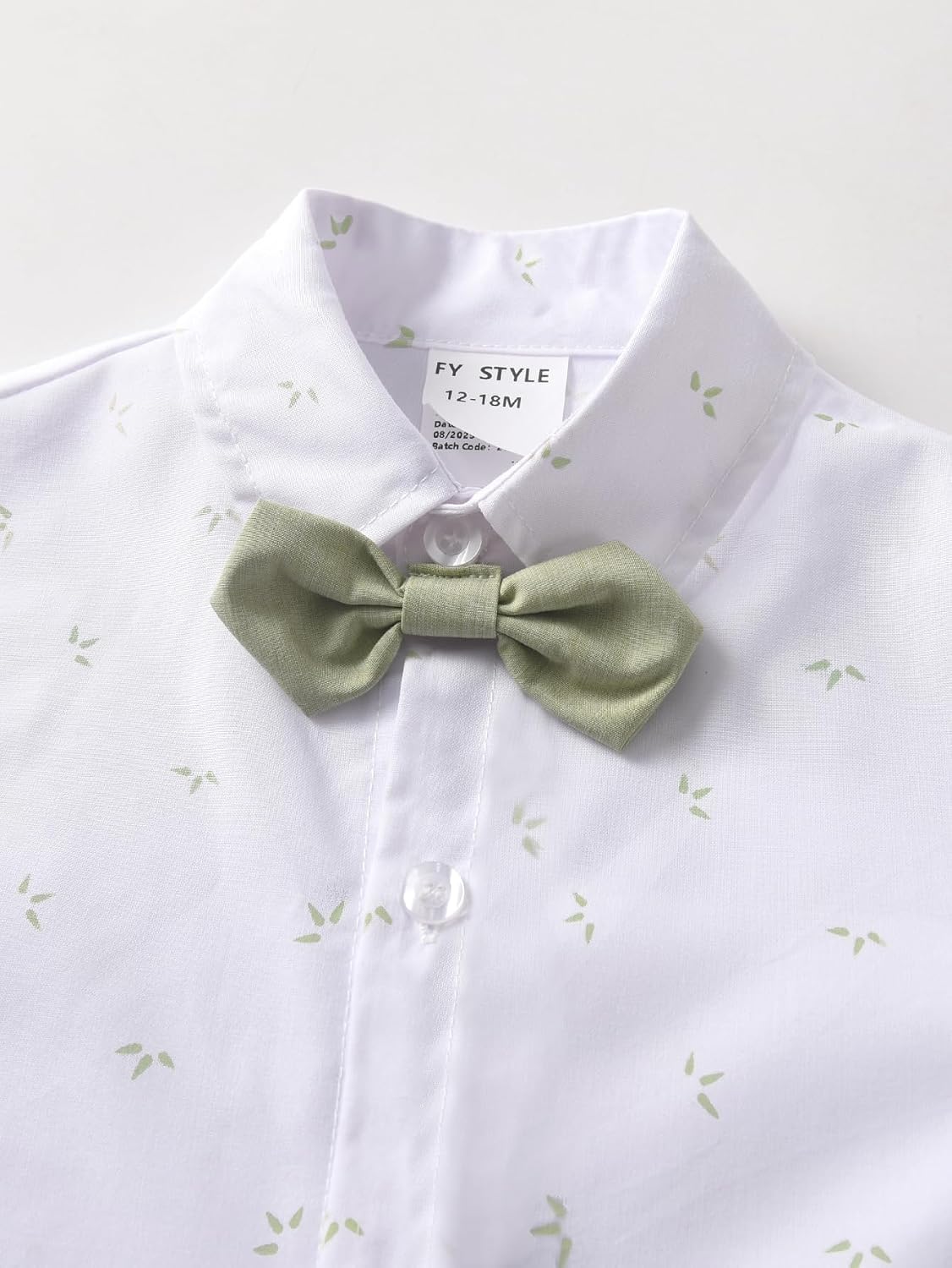 Boarnseorl Baby Boys Shorts Sets, Infant Shirt+Shorts+Bow Tie+Suspenders Outfits Suits