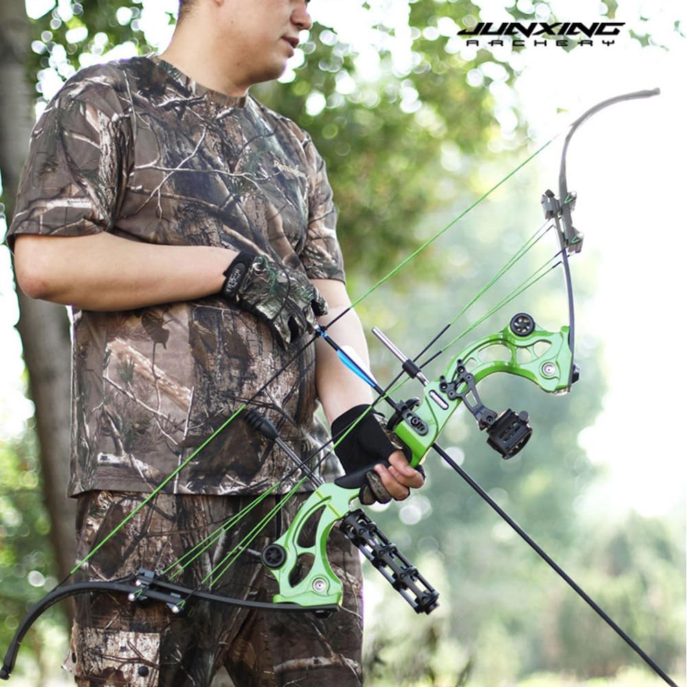 wolfman Kit arco ricurvo da pesca con l'arco da 50", potenza regolabile da 30 a 55 libbre, 320 fps (IBO), frecce da pesca, per destrimani, tiro con l'arco per adulti, pesca e caccia