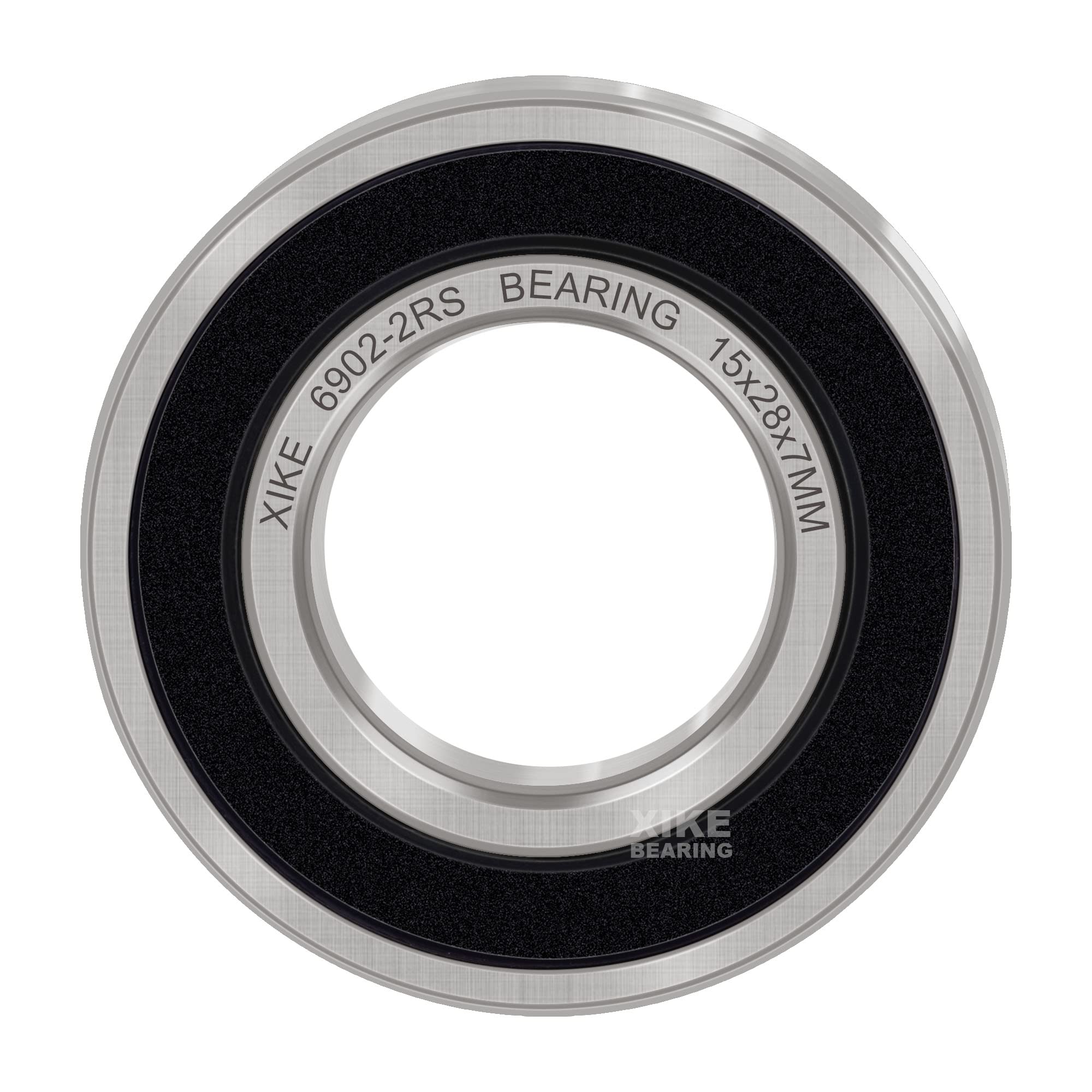 XiKe 6902-2RS Łożyska kulkowe 15x28x7mm Gumowe uszczelnione 6902RS Stal chromowa łożyska kulkowe zwykłe, 4 szt.