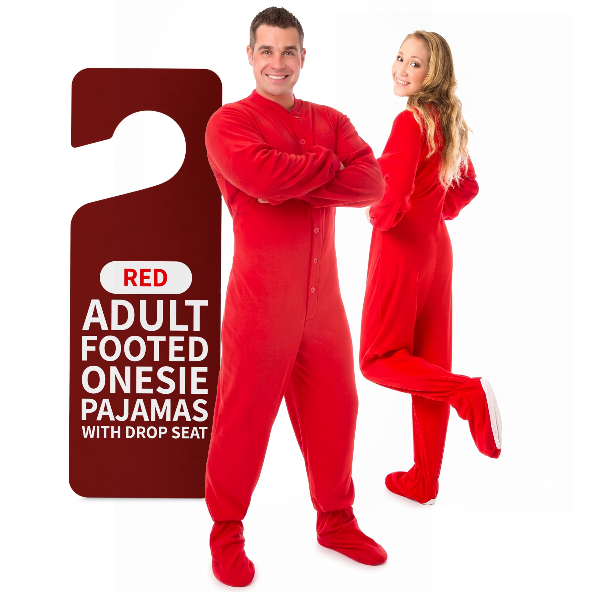 Big Feet Pajama Co. Micro Polar Fleece Footed Onesie with Drop Seat