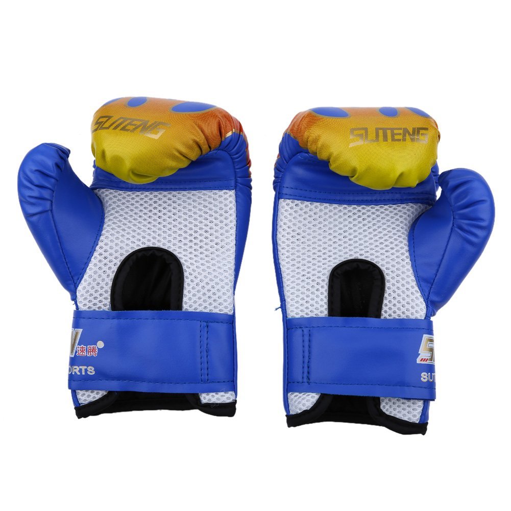 Guantes de Boxeo para Niños PU Sparring Punzonado Guantes de Entrenamiento con Saco de Boxeo Inflable Bomba para Niños de 3-12 Años 0