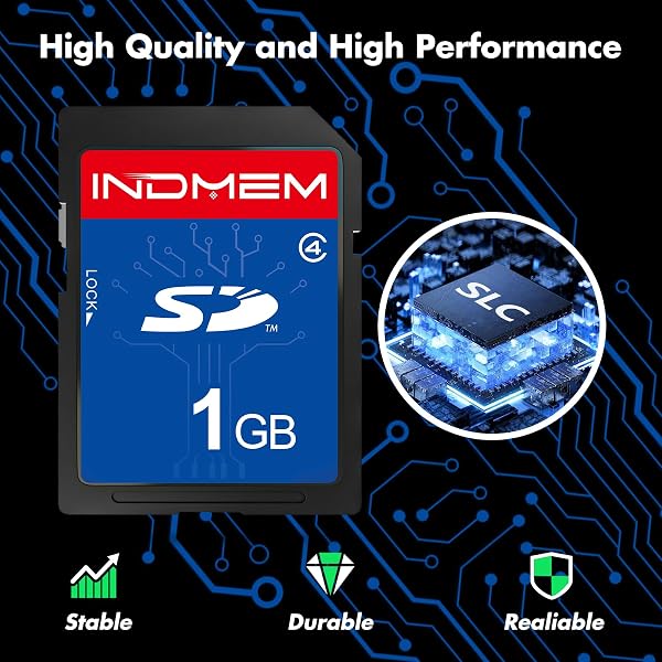 SD Card 1GB Class 4 MLC Secure Digital Flash Memory Card Camera Card 2 Packs - 2