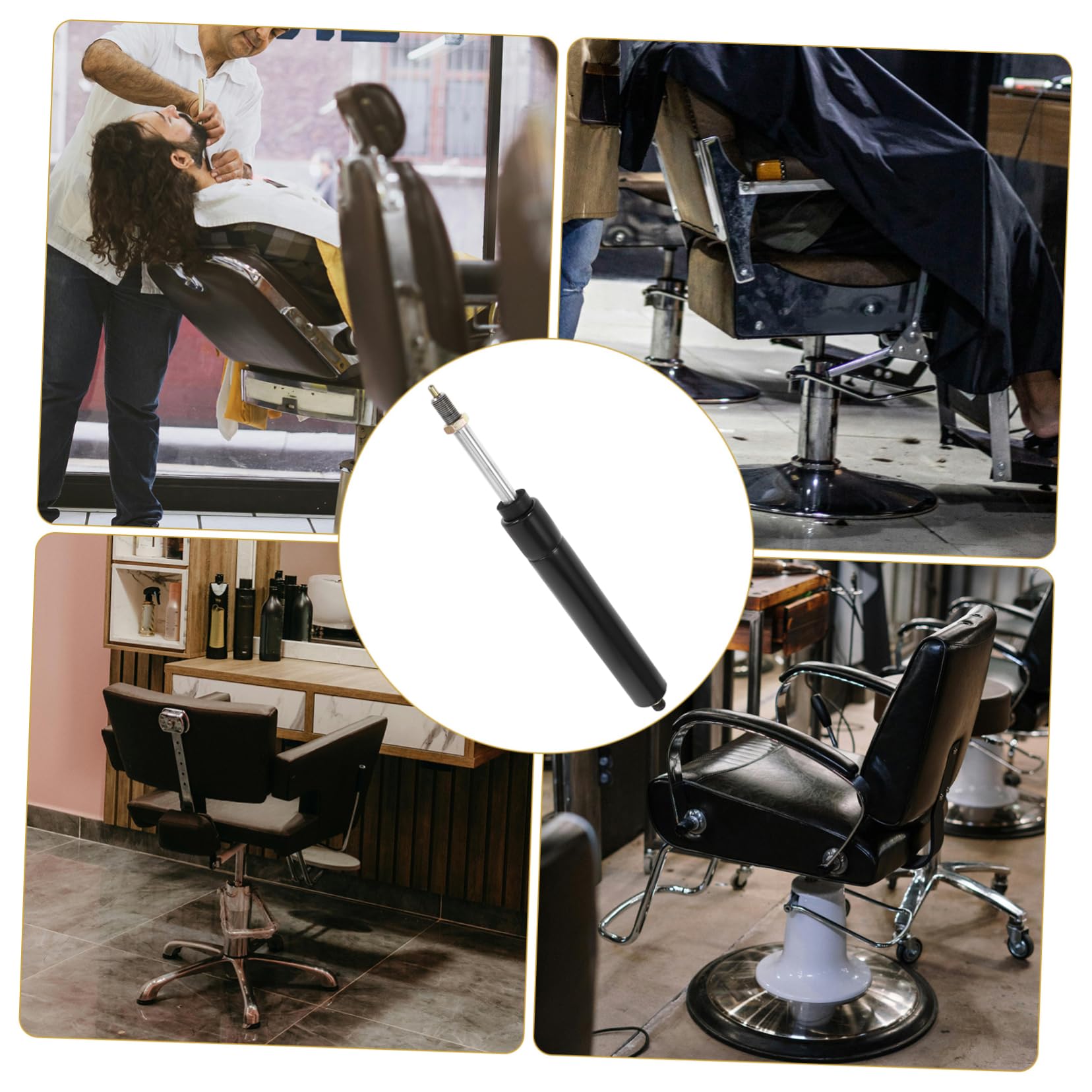 Accesorio para Silla De Salón Varilla Hidráulica 16,5 Cm Negro Barra Resistente Ajuste Suave para Sillones De Peluquería y Barbería Repuesto para Mecanismo Reclinable