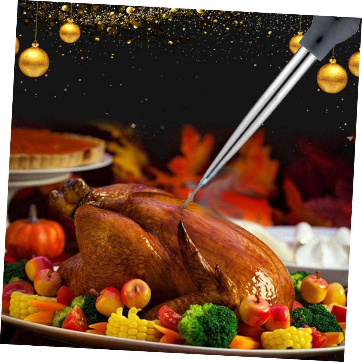 Zerodeko 1Set Barbecue Sauce Injector Kitchen Meat Injector for Turkey Seasoning Food Grade for Bbq Roasting Baking and Outdoor Cooking
