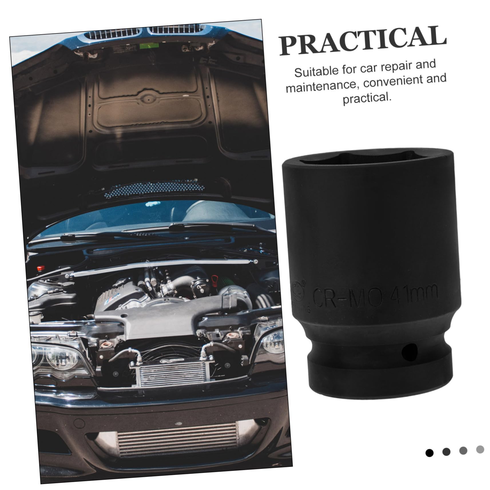 PRETYZOOM Chiave Bussola Pneumatico 1 Pollice in Acciaio Cromo-molibdeno, Design Doppia Testa 6 Punti Resistente alla Deformazione per Riparazione Auto