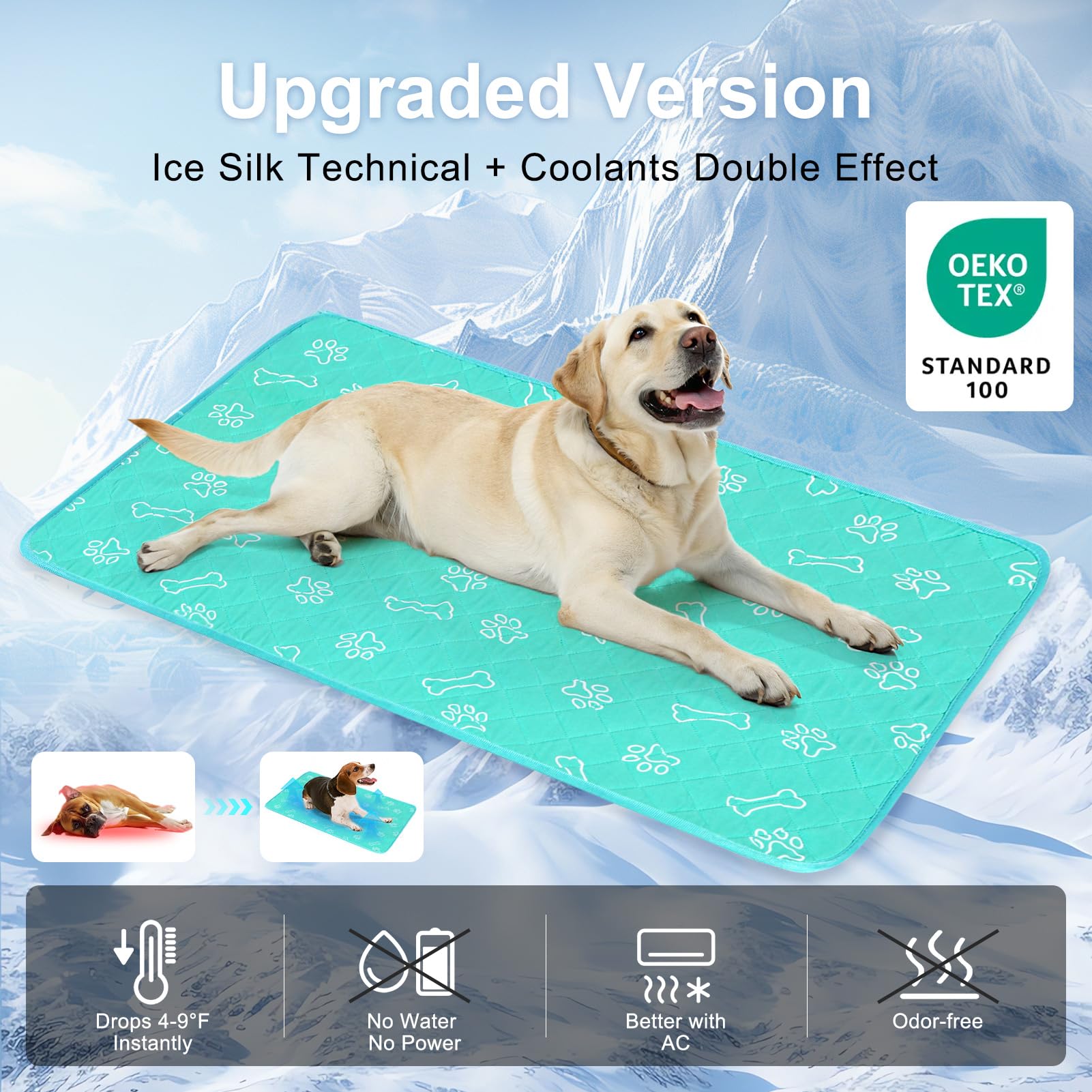 BEAUTYZOO Dog Cooling Mat Large 58x88cm, Dog Self Cooling Pad Durable Pet Cool Mat(Q-Max>0.5) - Image 4