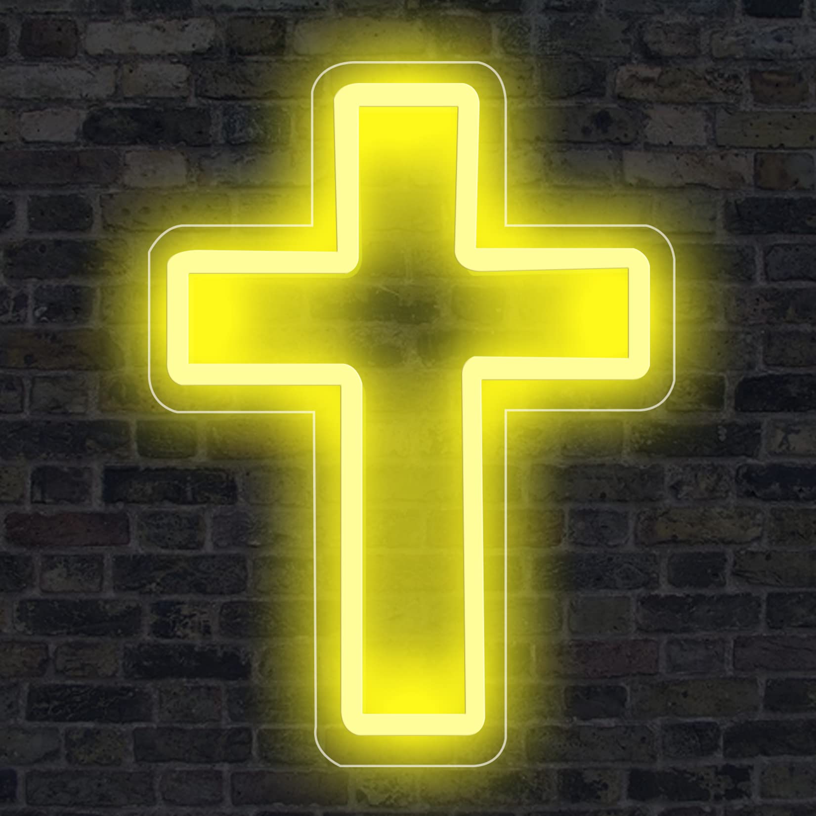 Amazon.com : Jesus Cross Neon Sign, Led Signs Cross Decor Art Lamp  display picture 1