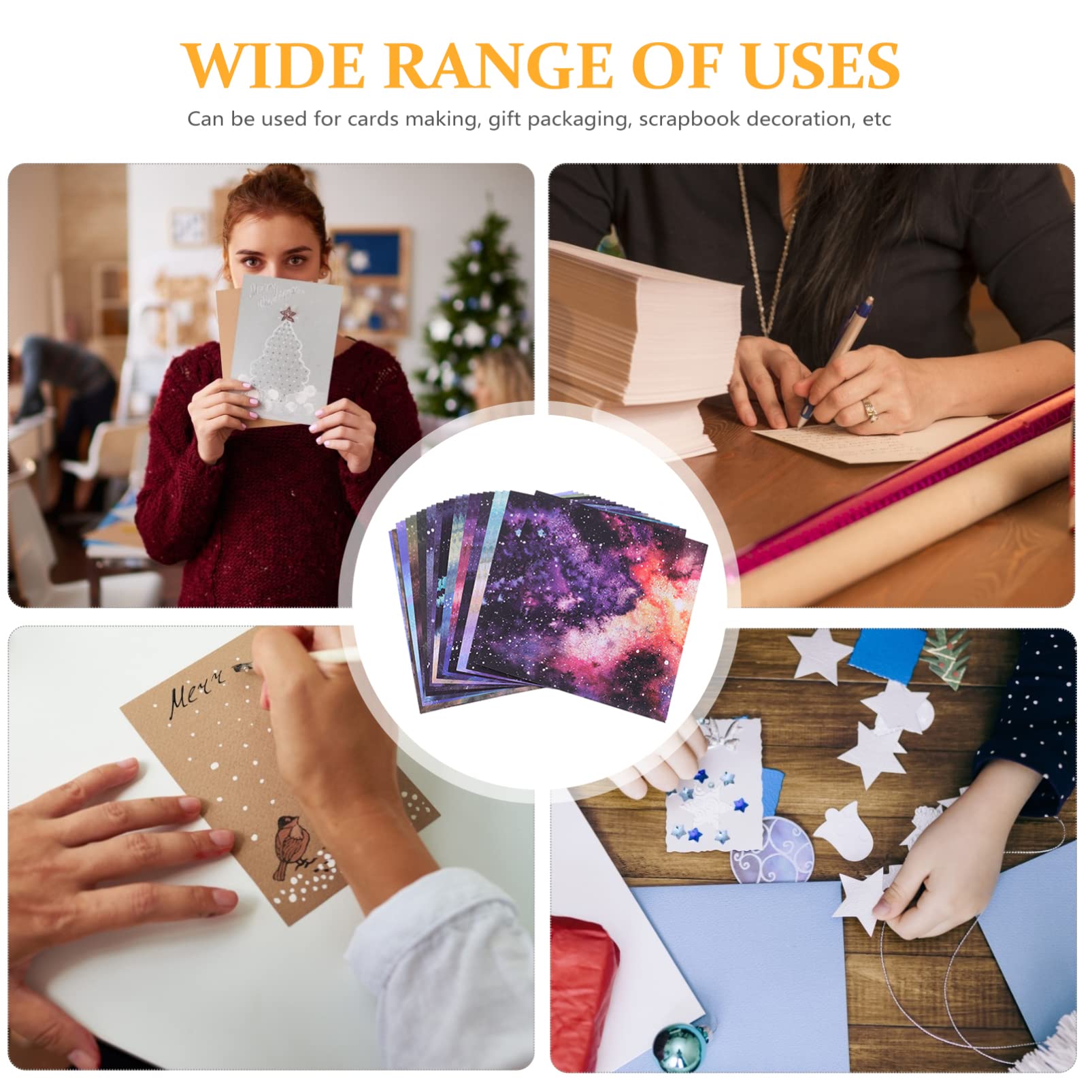 Amazon | ARTIBETTER 枚 コラージュ素材 ペーパー 星空柄 紙素材 ミニ