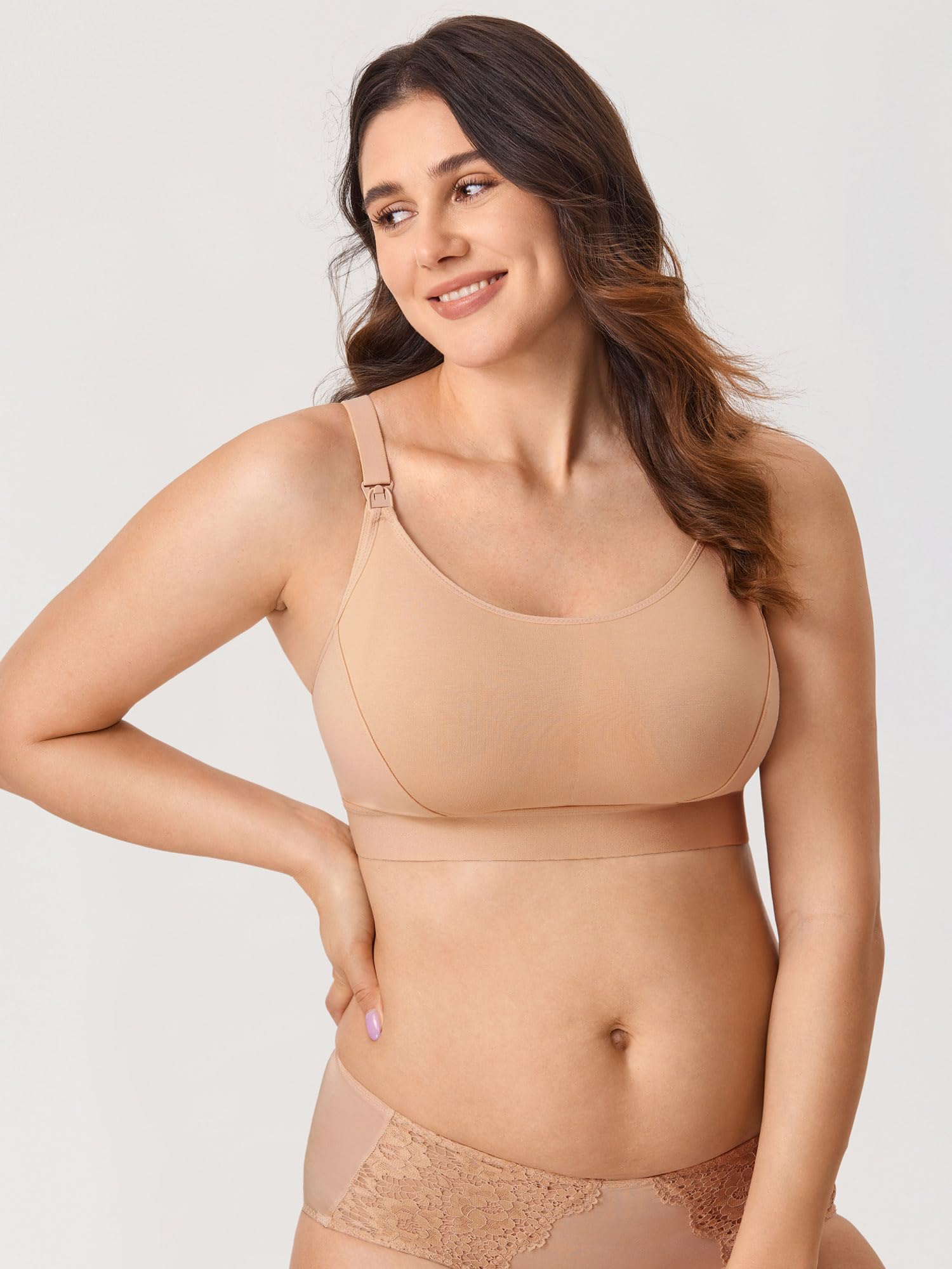 Gratlin Ladies Support Sports Nursing Bra Large Breasts Bawełniane biustonosze ciążowe Racerback