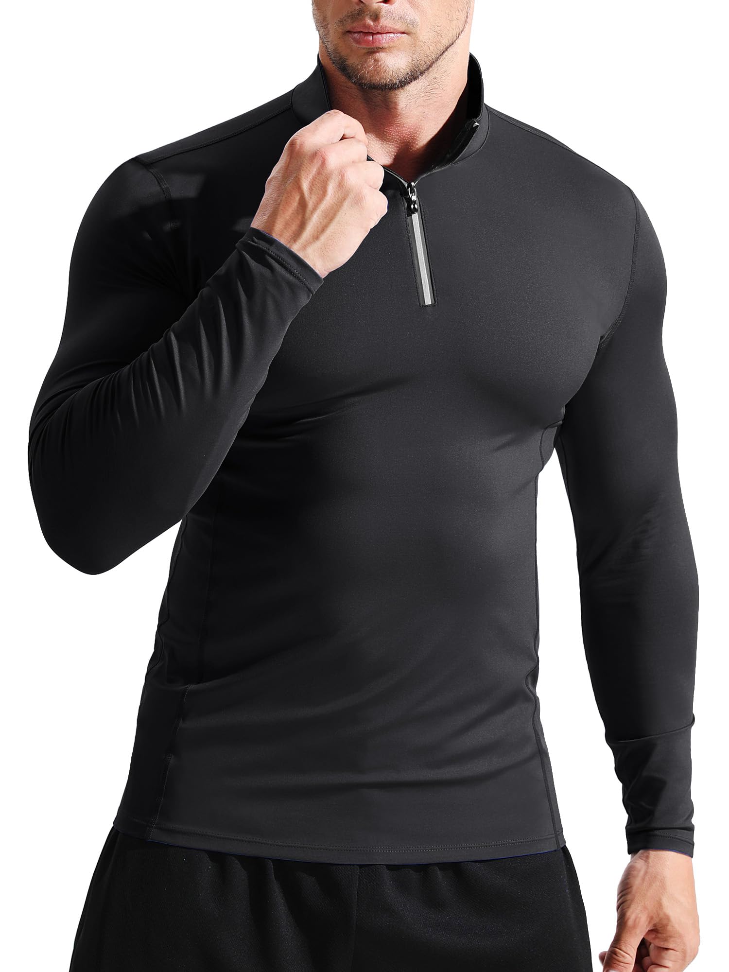 Neleus Herren Pullover Laufshirt (3er Pack)
