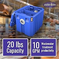 Vista 3 de Trampa interceptora de grasa comercial de 20 libras, trampa de grasa de plástico debajo del fregadero para restaurante cafetería, trampa de grasa