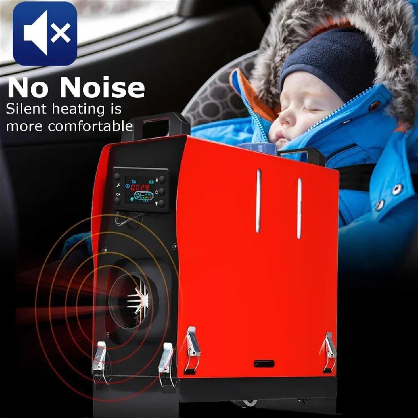 Nagrzewnica postojowa nagrzewnica powietrza Ogrzewacz Postojowy 8 KW, 12 V, Samochodowy, Na Olej Napędowy, Wielofunkcyjny Z Monitorem LCD, Do Samochodów, Kamperów, Łodzi, Przyczep Kempingowych