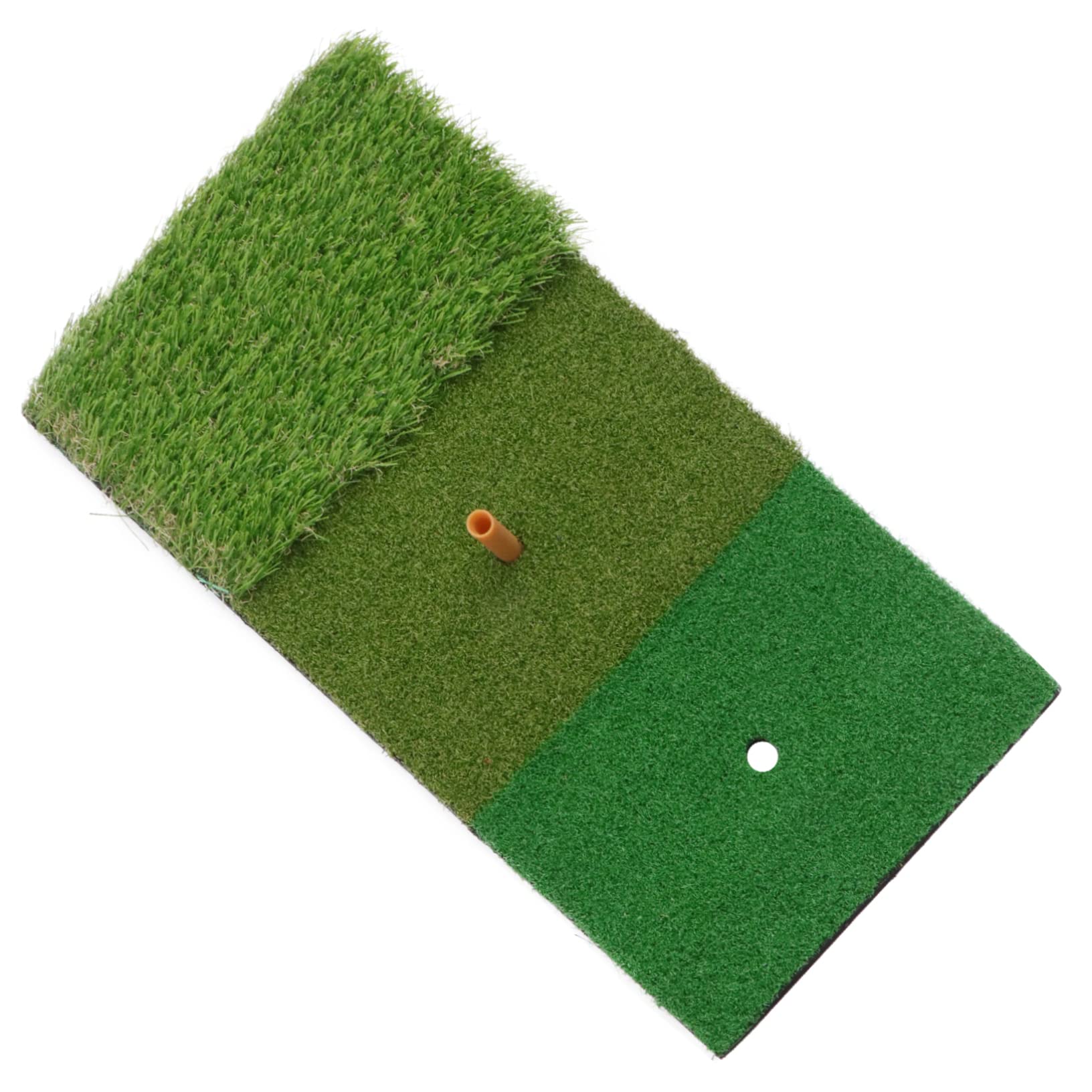 HONMEET Portable Golf Practice Mat Hitting Pad with Realistic Grass Surface for Training Short Long Grass Options for Swing Practice and Game