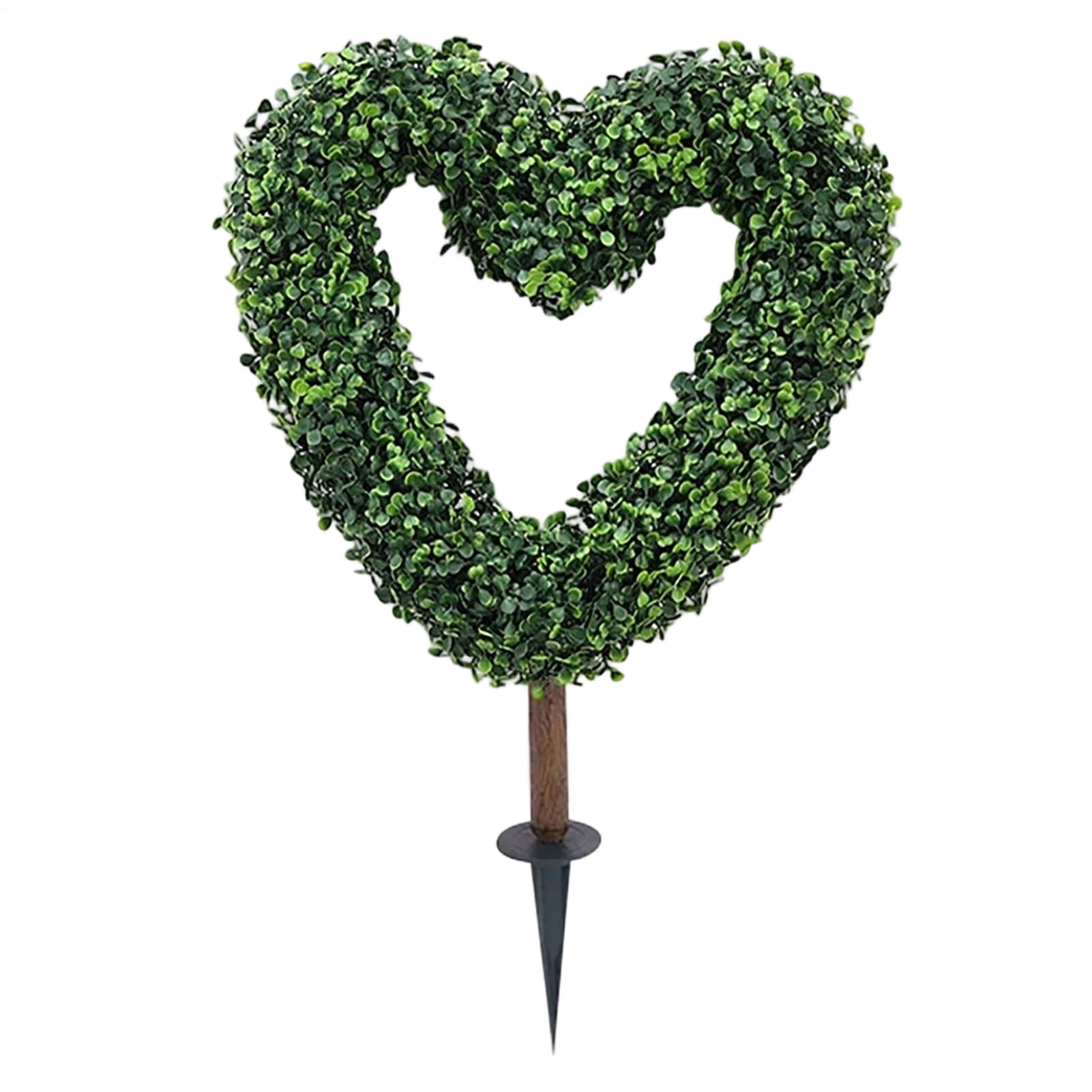 Plant en pot en forme de cœur artificiel sans entretien pour pelouse et jardin