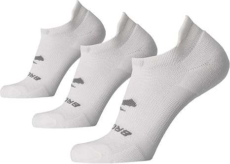 Brooks Run-In No Show Socks I Men & Women Performance Athletic Running Socks I Comfort Fit (3-Pack Set)