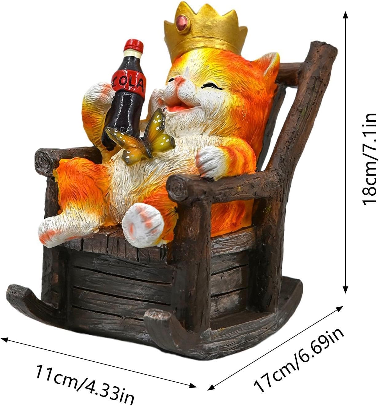 Enchanted Outdoor Figurine Lights - Waterproof Color Changing LED Sculpture | Solar-Powered Cat Yard Statues with Automatic Sensor | Vibrant Animal Sculpture for Lawn, Patio, and Pathway