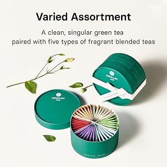 OSULLOC For:rest Tea Box (36 Count, 6 Types x 6ea,) Exquisite & Unique Gift idea For Tea Lover, Variety Gift Box Sampler, 6 Unique Blended tea from Jeju Island