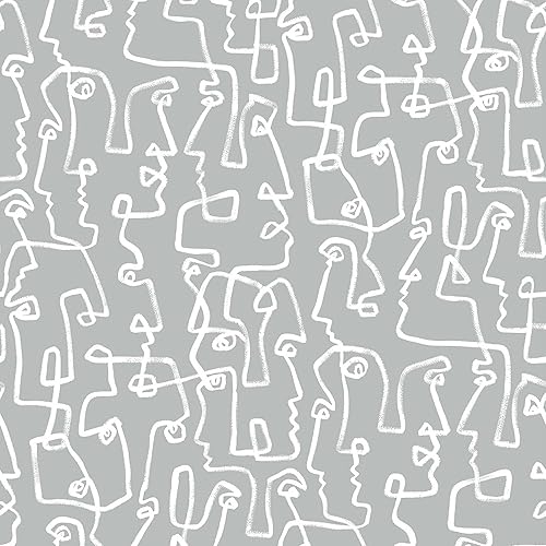 Vista 147 de Surface Style - Papel tapiz para despegar y pegar, papel tapiz abstracto para dormitorio, tocador, cocina, vinilo, cobertura de 30.75 pies cuadrados