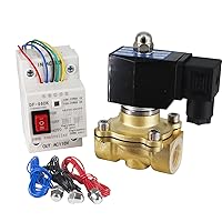 Vista 1 de Válvula de flotador solenoide de latón AC110V - Interruptor automático de control de nivel de agua para tanques de agua, piscinas, canales de ganado