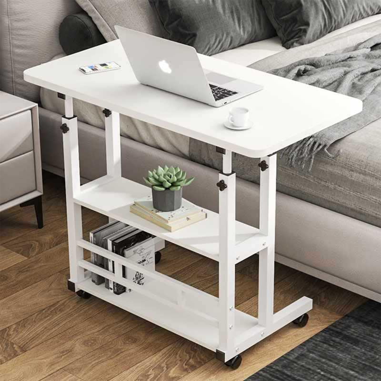 Escritorio para computadora portátil (56-82) cm de altura ajustable, mesa portátil para cama/silla, mesa auxiliar para sofá, computadora portátil