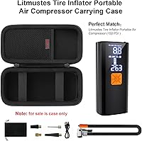 Vista 9 de Elonbo Estuche de transporte para inflador de neumáticos Litmustes, compresor de aire portátil, inflador de neumáticos inalámbrico, soporte