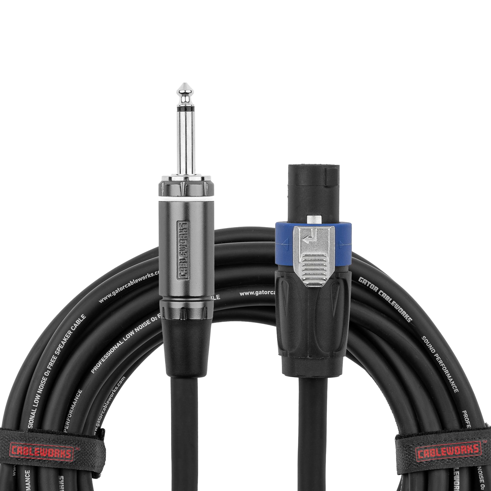 Cableworks By Gator Cases Composer Series Deluxe 10 Foot TS to Twist Lock Connector Speaker Cable, (GCWC-SPK-10-1TL)