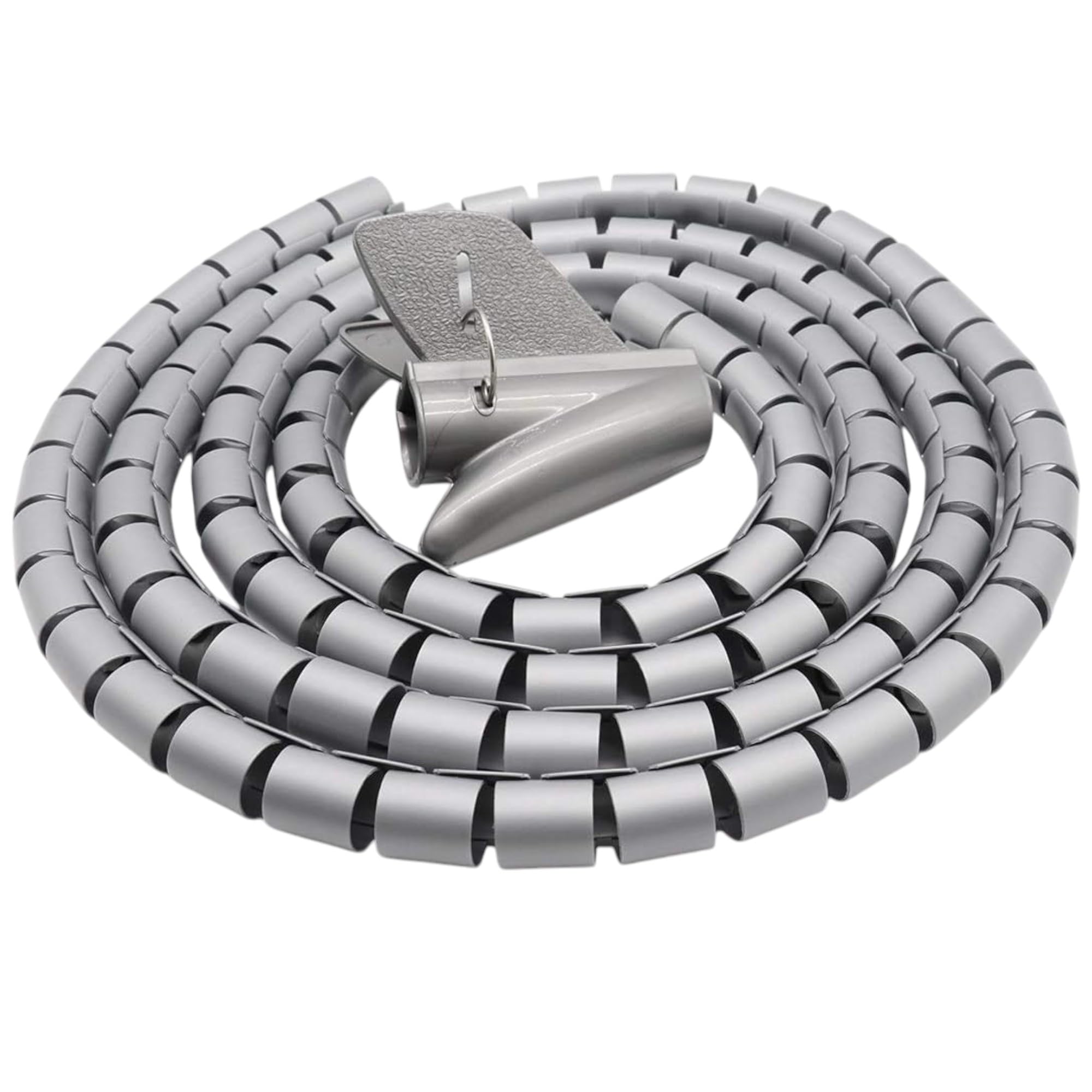 Spirale Avvolgi Cavo Flessibile, 1,5M Ø18mm Guaina per Cavi Flessibile, Raccogli Fili Raccogli Spiralato, con Fermaglio Guidafilo per Organizzare Cavi Di Tv, Computer, Home Theatre 9368012