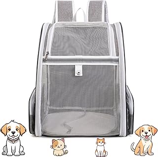 GBEX Large Cat Carrier Backpack, Pet Carrier Backpack with Breathable Mesh for Small Medium Cats & Puppies, Upgraded Steel Price In India