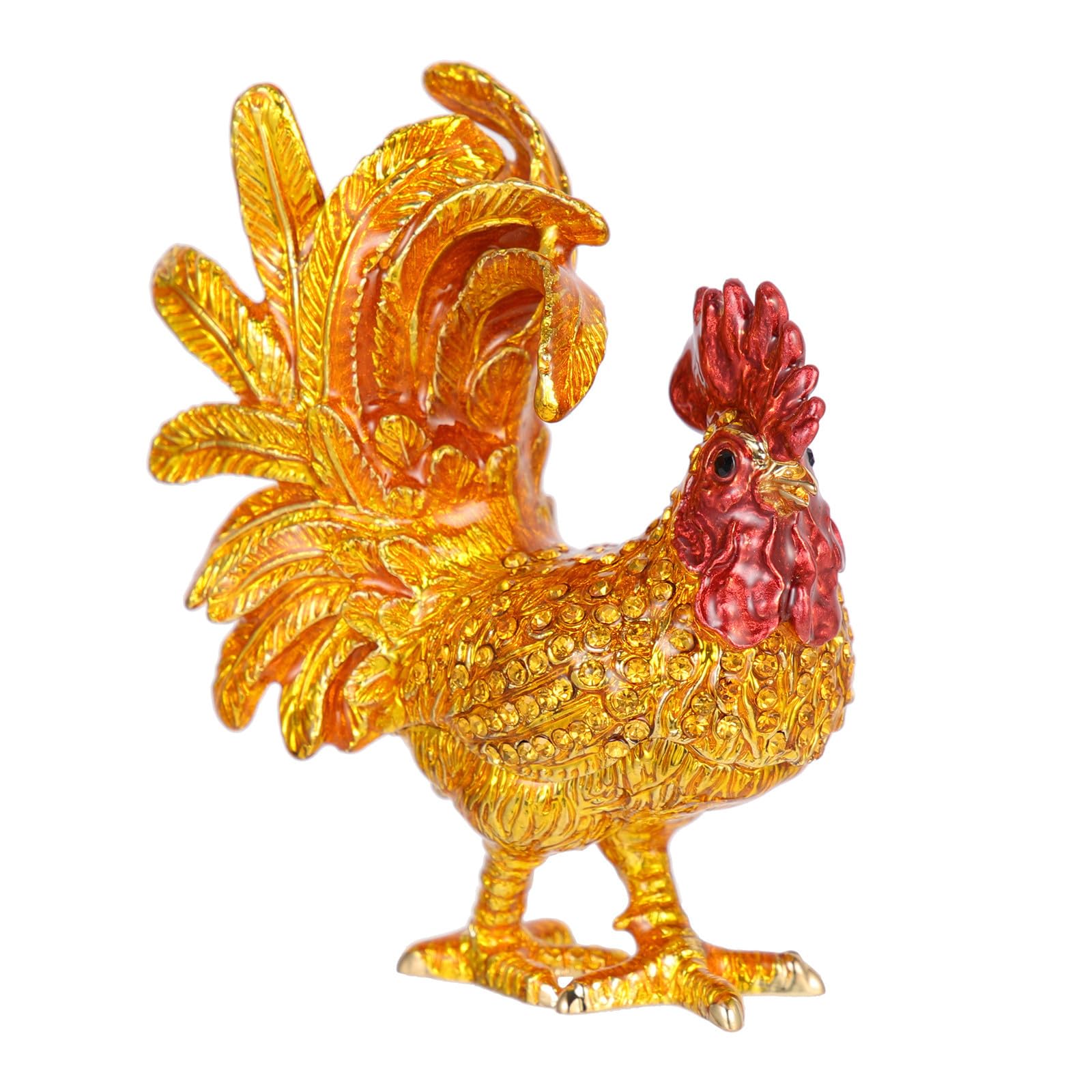 Boucles d'oreilles perdues ? Cette boîte à bijoux coq doré protège vos bagues
