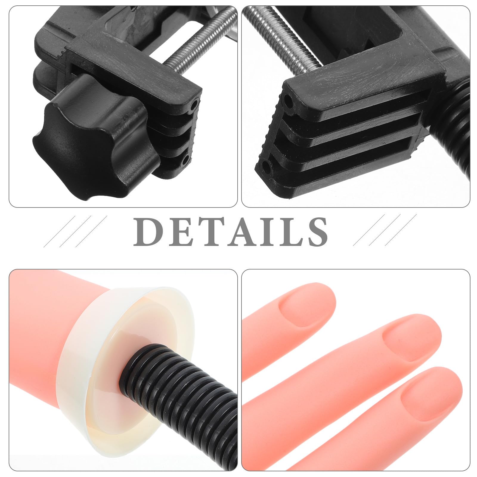 Balacoo Übungsnägel 100 Stück mit Flexibler Silikonhand und Praktischem Ständer für Nail Art Practicing und Maniküre Anfänger