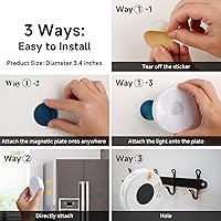 Vista 6 de Luz LED recargable con sensor de movimiento mejorada para interiores, batería brillante y de larga duración, luces de disco con sensor de movimiento