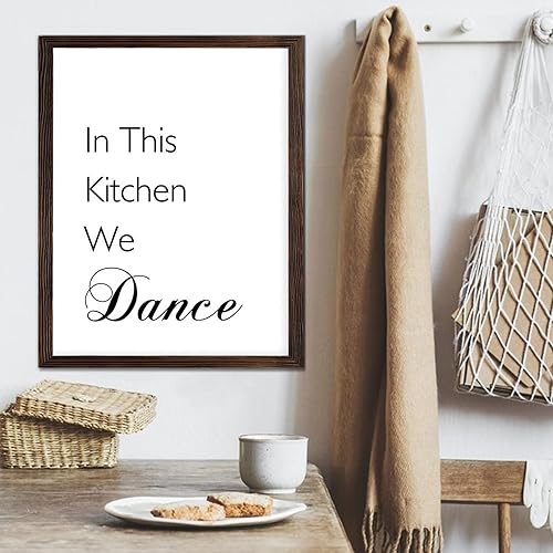 Miniatura 2 de In This Kitchen We Dance - Letrero de madera para decoración de pared con citas religiosas letrero de madera enmarcado estilo rústico de granja 197