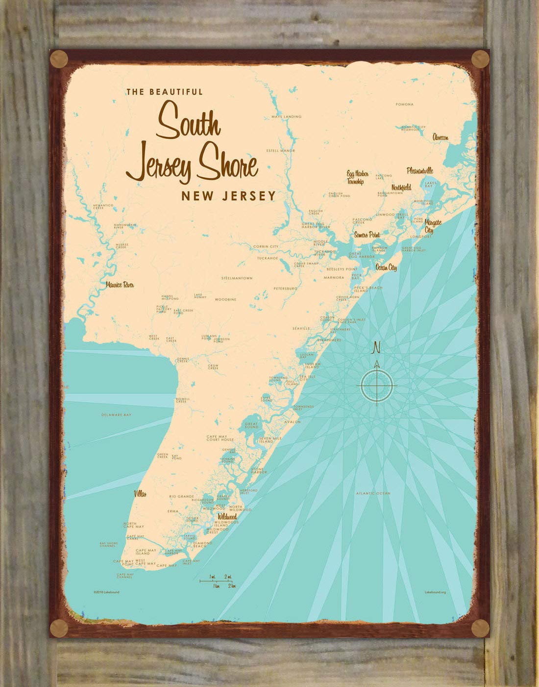 Jersey Shore Beach Map