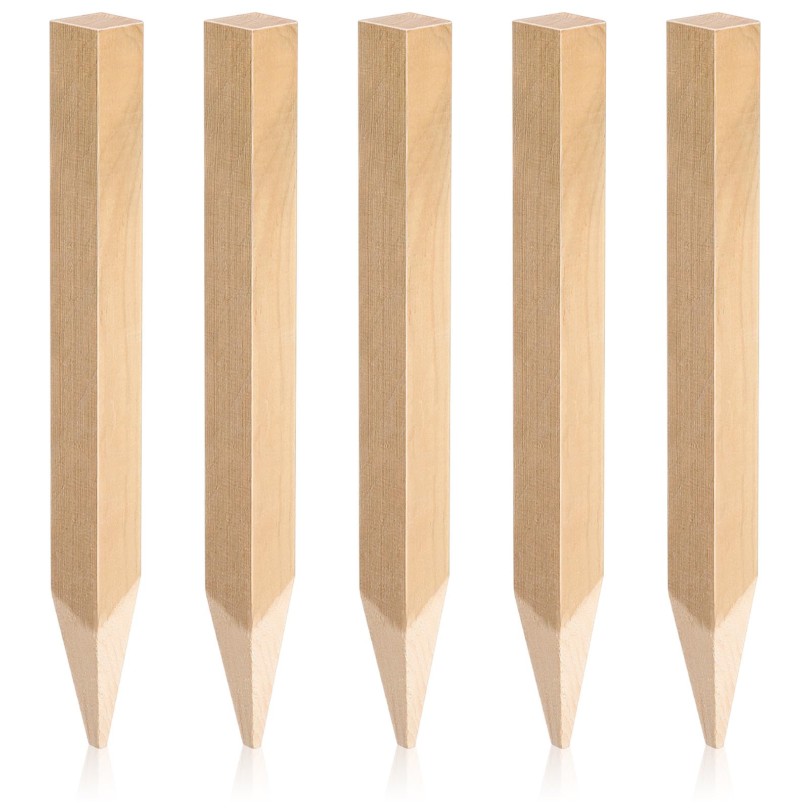 MAGICLULU 5 Piezas Estacas de Madera para Jardín Multiusos, Fáciles de Clavar en Tierra, Ideales para Decoración Jardín y Soporte de Plantas en Exteriores