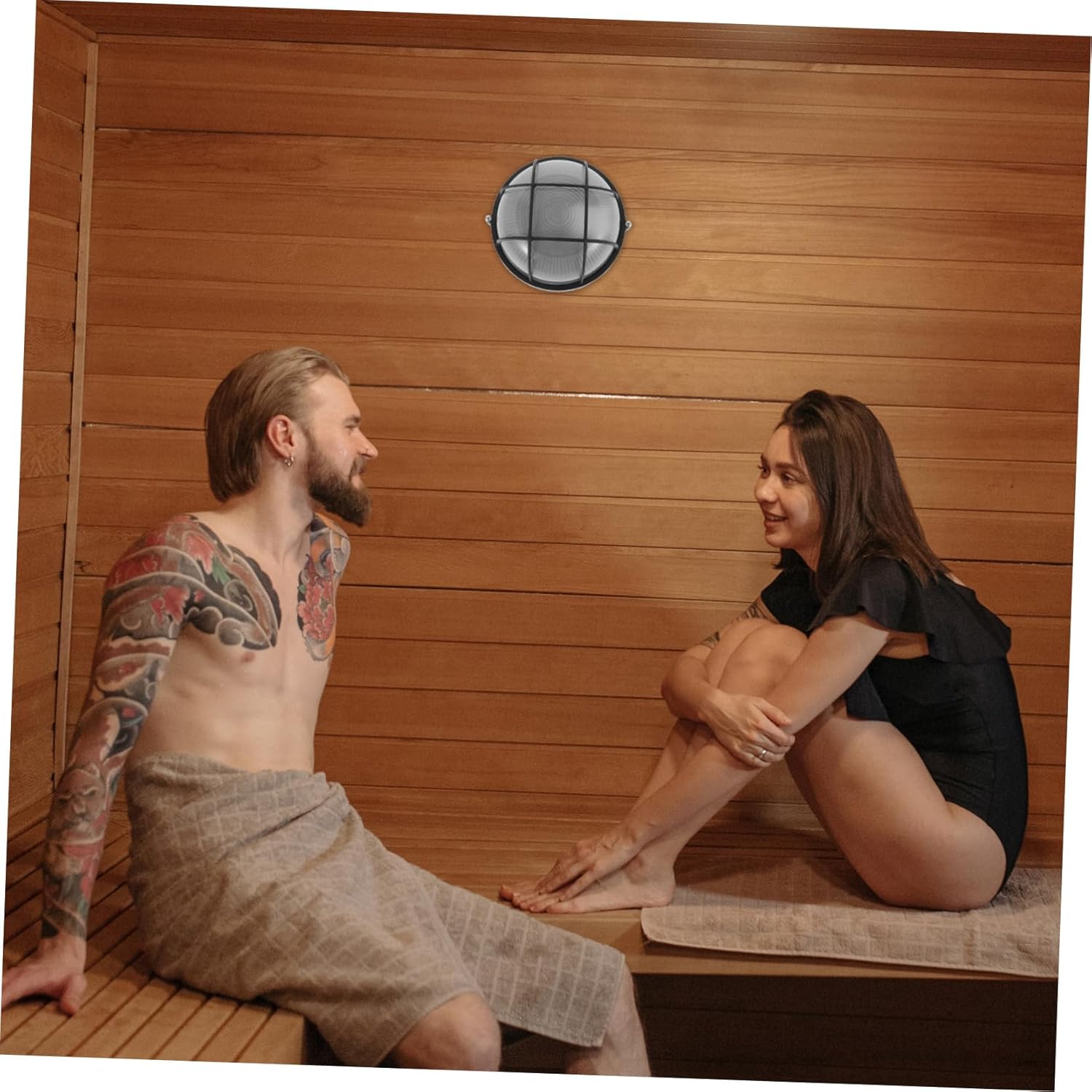 Mipcase 2pcs Steam Room Lighting Lamp Explosion Proof Sauna Room Fixture Wall Mount Multi-Purpose Small Sauna Supply