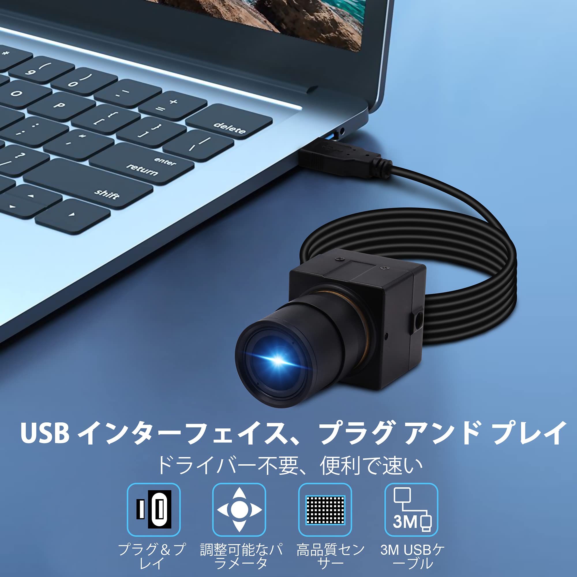 Amazon.co.jp: ELP 超HD 4K ズームWebカメラ 広角 光学 バリフォーカル