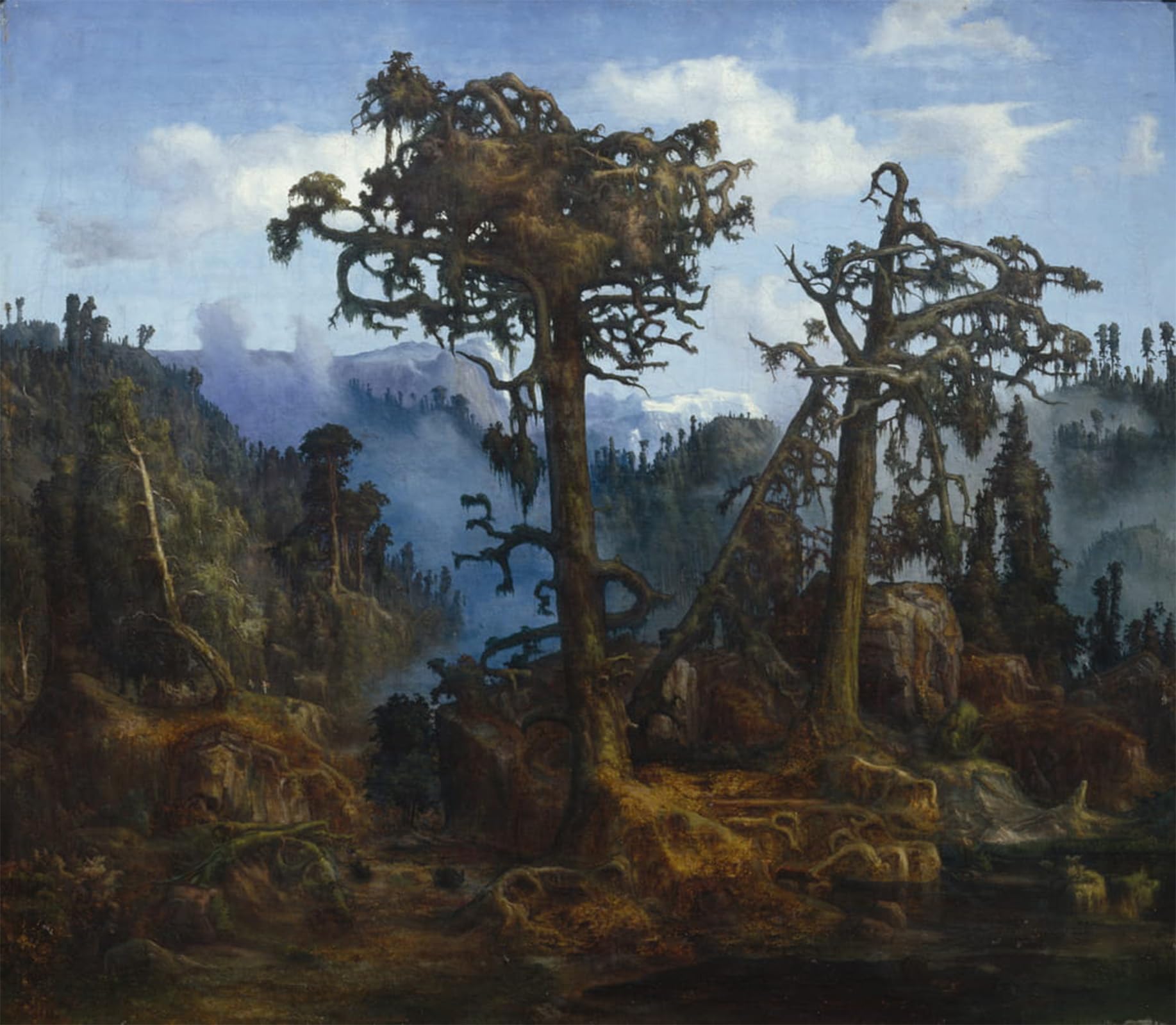ARTXLXXBN Famous Painting Art Wall Decor Abstract Art Picture Old Pines by Lars Hertervig Animal Pictures for Home Decor 60x90cm