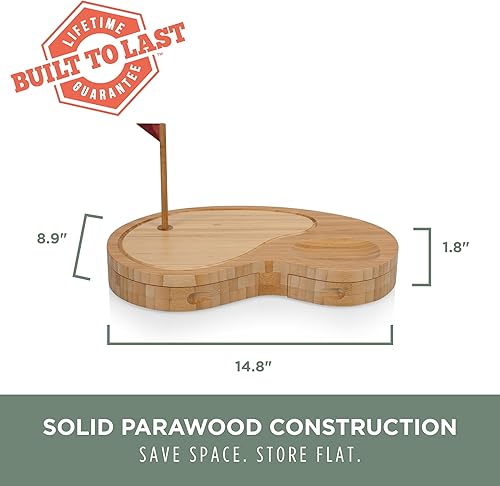 Miniatura 7 de TOSCANA - una marca Picnic Time - Juego de tabla de queso y trampa de arena, juego de tabla de charcutería, tabla de cortar de madera con cuchillos