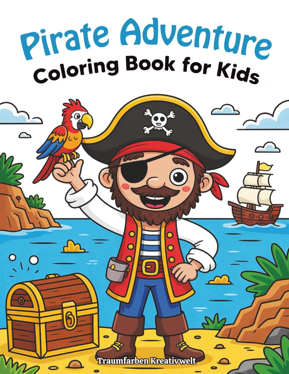 Pirate Adventure Coloring Book for Kids: Exciting Treasure Hunts and Pirate Fun for Kids Ages 4-8 (Magical Adventures Coloring Series)
