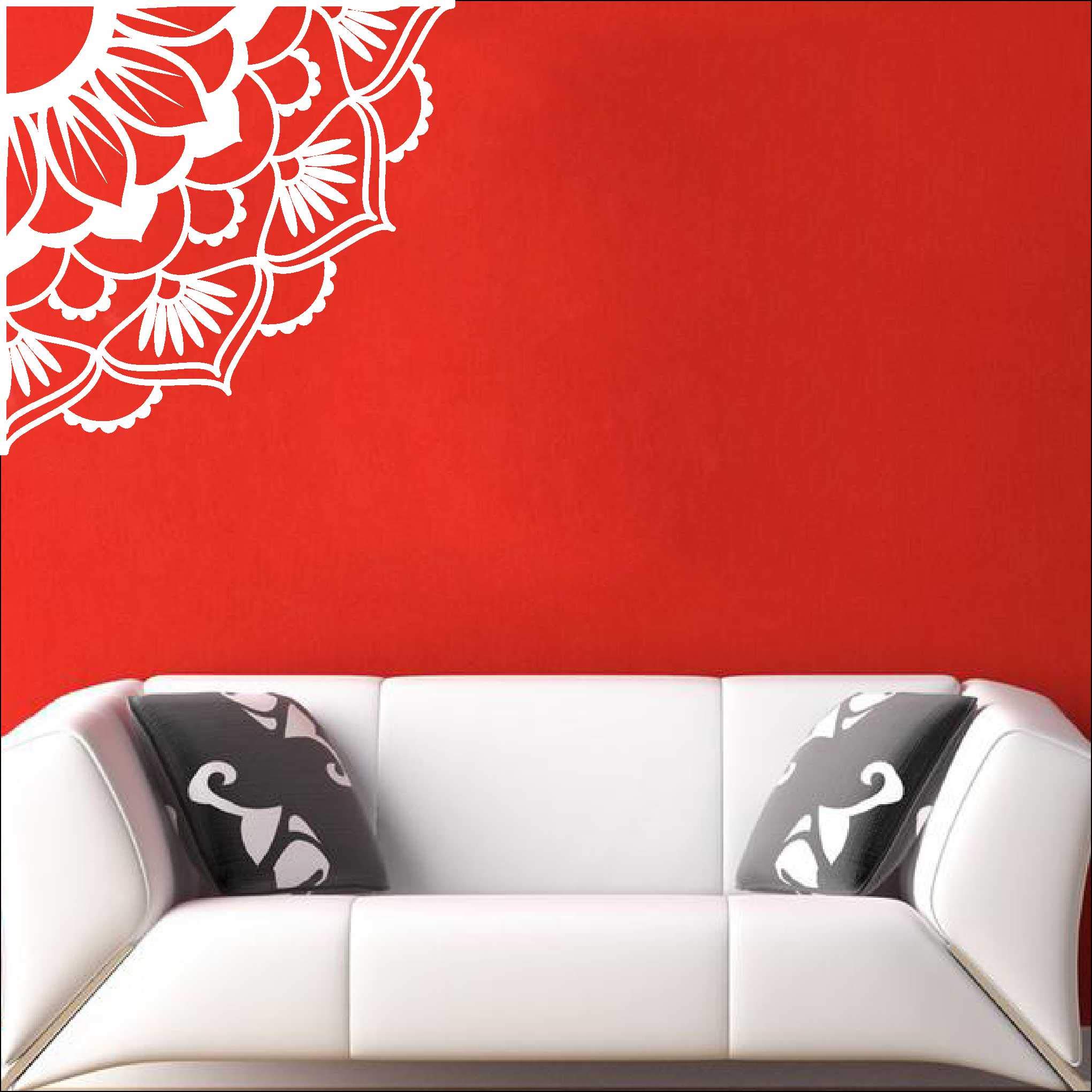 Asia Decor Beautiful Corner Mandala Flower Boho Style Removable Wall Sticker & Decal for Living Room,Bedroom (Material-Self Adhesive Vinyl Matt Finish,Size- 45.7cm X 45.7cm White) (Corner AD076 White) (B08PC7SSWH) Amazon Price History, Amazon Price Tracker